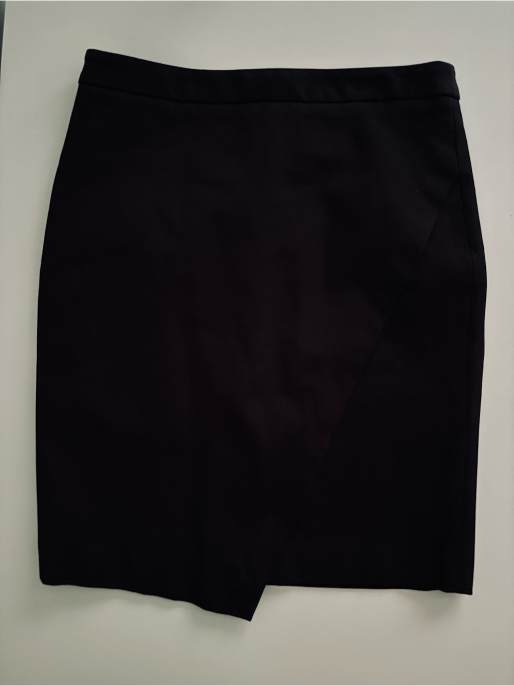 Banana Republic Asymmetrical Black Stretch Pencil Skirt Size Petite 0